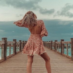 Free People Kristall Mini Dress- New- Size L